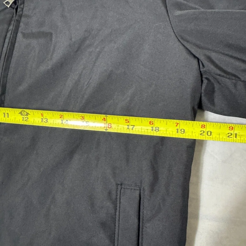 Banana Republic Mens Windbreaker Jacket Black Lined‎ Full Zip Long Sleeve Size S
